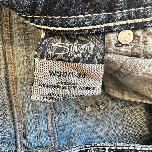 Silver Jeans Suki Flap Pockets Bootcut Rhinestone Gems Medium Wash Women’s 30x34 - Picture 15 of 16